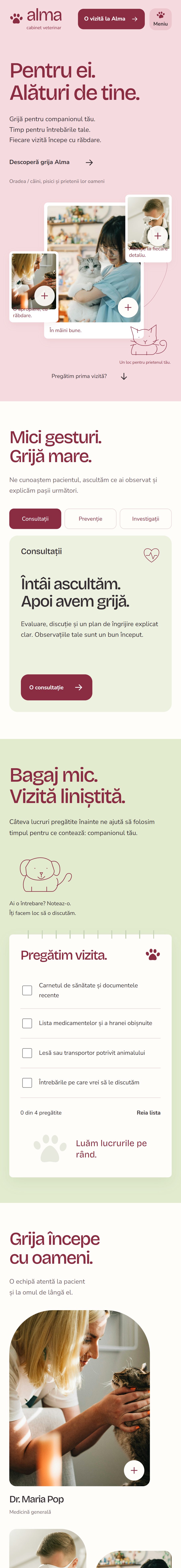 Site-ul Cabinet Alma pe telefon