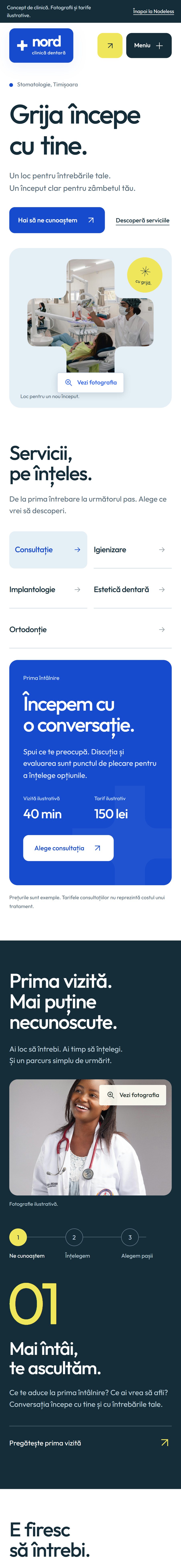 Site-ul Clinica Nord pe telefon