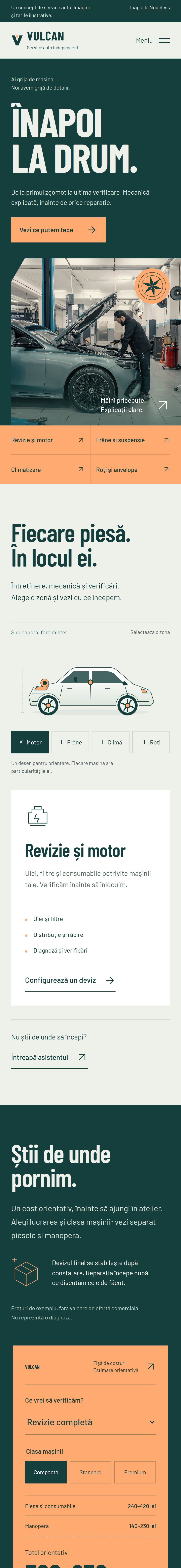 Site-ul Service Vulcan pe telefon